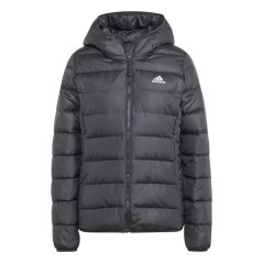 adidas Essentials Light Down Hooded Jacket Black