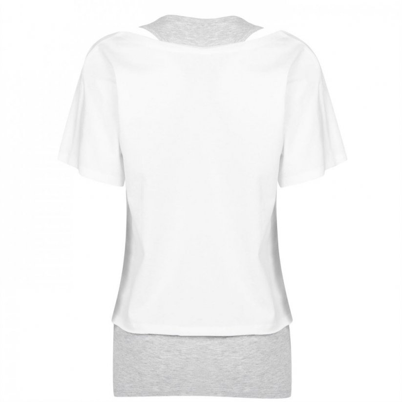 Golddigga Double Layer dámské tričko White/Grey M