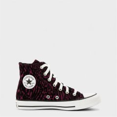 Converse Kids' Chuck Print Canvas High-Top Trainers Frozen Acai