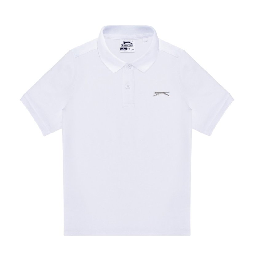 Slazenger Plain Polo Shirt Junior White