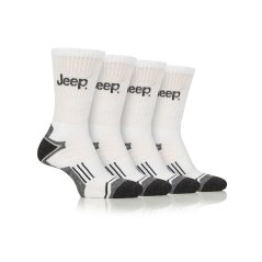 Jeep Men's Sport Crew Socks White