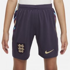 Nike England Away Shorts 2024 Juniors Purple