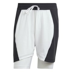 adidas Tennis Shorts and Inner Shorts Set Blk/Wht