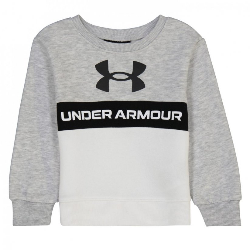 Under Armour Armour Pieced Branded Logo Hoodie Set Baby Boys Grey