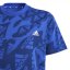 adidas Essentials Allover Print T-Shirt Junior Boys Blue