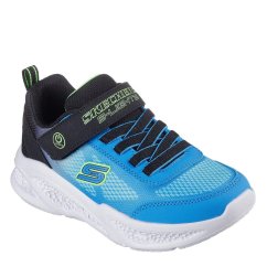 Skechers Lighted Gore & Strap Sneaker W Mult Light Up Trainers Boys Blue/Black