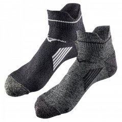 Mizuno 2 Pack Active Training Socks Black/Grey