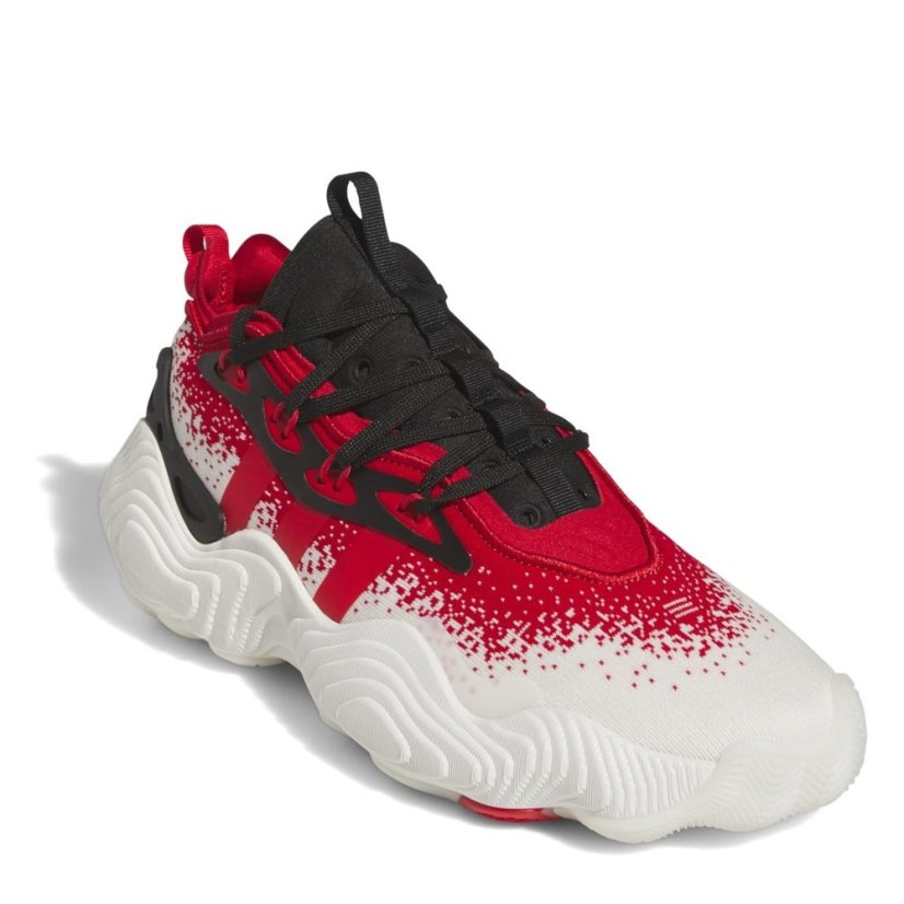 adidas Trae Young 3 Low Trainers Mens White/Blk/Red