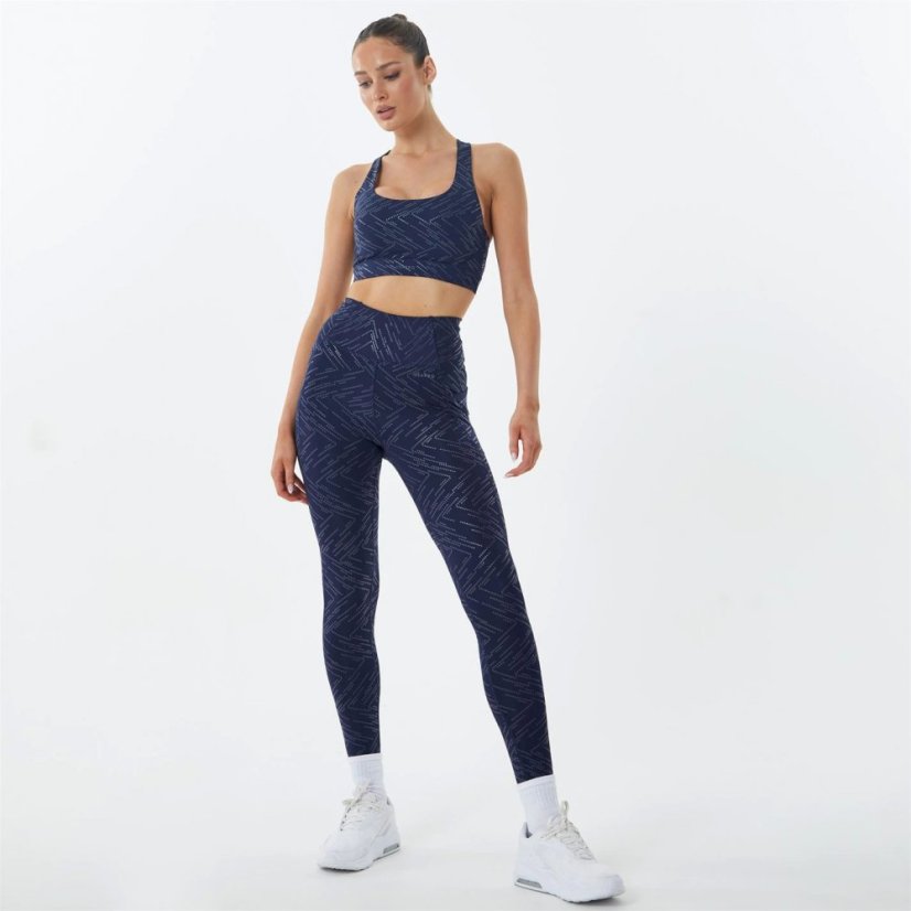 USA Pro Core High Rise Leggings Navy Geo Gloss