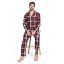 Linea Mens Family Christmas Check Flannel Pyjama Set Red/Navy