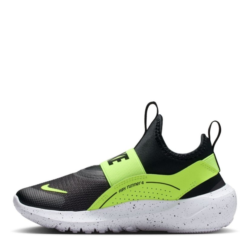 Nike Flex Runner 4 Shoes Childrens Black/Volt
