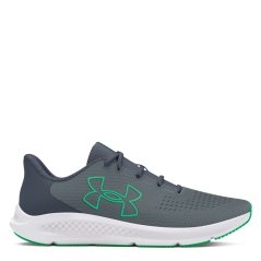 Under Armour Charged Pursuit 3 Big Logo Running Shoes Mens Gravel/D Gray