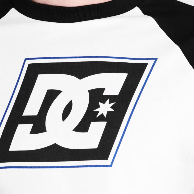 DC DC Slant Logo Raglan T Shirt White