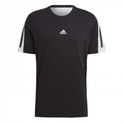 adidas 3 Stripe pánské tričko Black