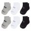 New Balance 6 Pack Ankle Socks Unisex Juniors White Multi