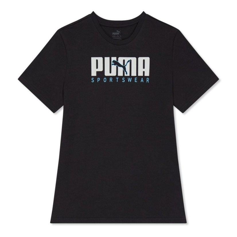 Puma Unisex Kids' Key Graphic T-Shirt Puma Black