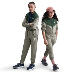 Nike NSW Poly Tracksuit Juniors Army/Fir