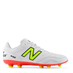 New Balance 442 V2 Firm Ground Football Boots White/Volt
