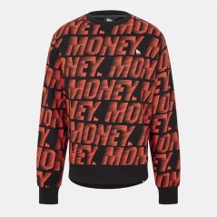 Money Mens Zoom Black Crew Sweatshirt Black