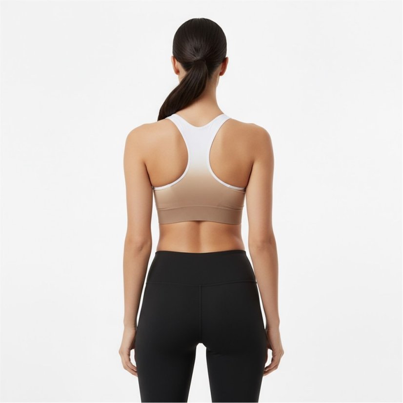 USA Pro Seamless Ombre Sports Bra Desert/White