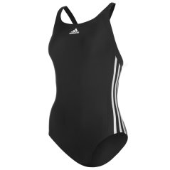 adidas Classic 3-Stripes Swimsuit Womens Black/White