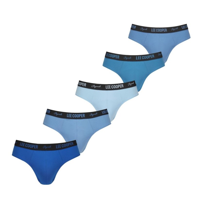 Lee Cooper Mens 5-Pack Comfort Briefs Blue