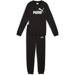 Puma Ess No. 1 Logo Crew Fleece Tracksuit Black