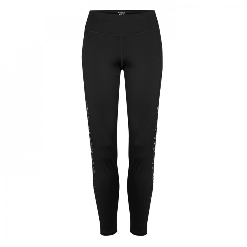 Reebok Running Printed Leggings Womens Gym Legging Black