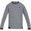 Under Armour Unstoppable Knit Crew Sweatshirt Mens Steel / / Black