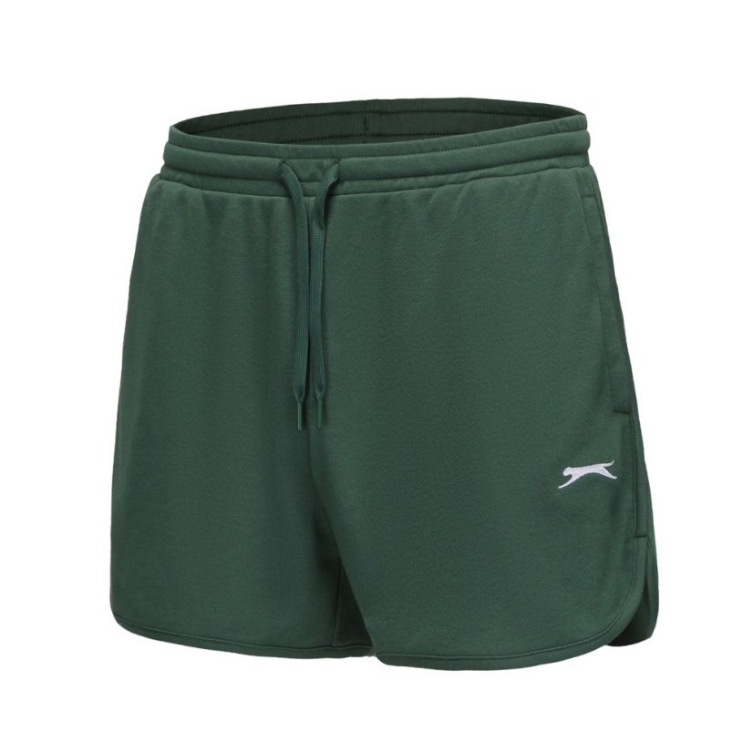 Slazenger Fleece Interlock Shorts Womens Forest Green