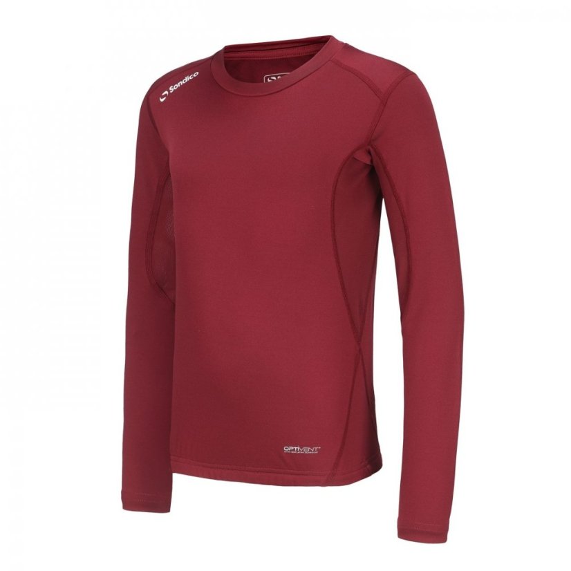 Sondico Long Sleeved Core Base Layer Junior Burgundy