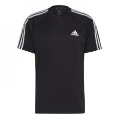 adidas Classic 3 Stripe Sereno pánské tričko Black/White