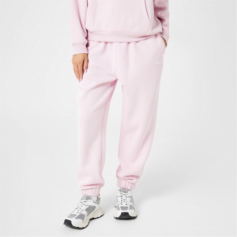 Slazenger Closed Hem Fleece Pants Womens Baby Pink