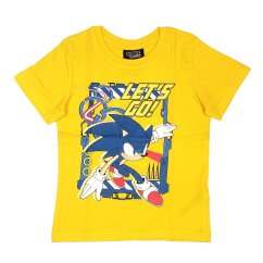 Dětské tričko Ježek Sonic - Let's Go! - Yellow