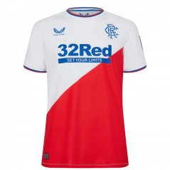 Castore Rangers Authentic Away Shirt 2022 2023 Adults White/Red
