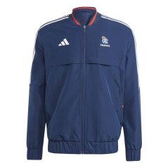 adidas Men's France Handball Anthem Long Sleeve Performance Training Jacket Team Navy Blue