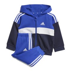 adidas Tiberio 3-Stripes Colorblock Fleece Track Suit Infants Blue/Grey