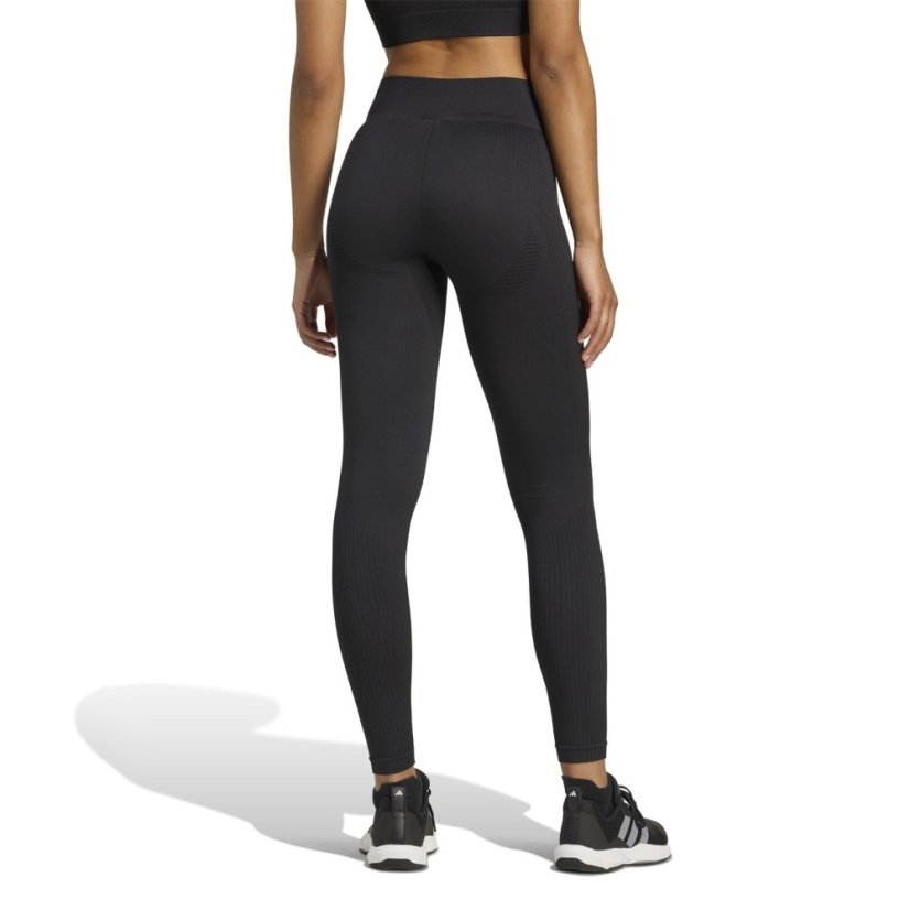 adidas Workout Essentials Full-Length Knit Leggings Womens Black