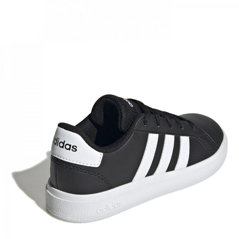 adidas Grand Court Junior Boys Trainers Black/White