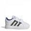 adidas Grand Court 2.0 Infant Trainers Ftwr White/Grn