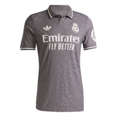 adidas Mens adidas Real Madrid Authentic Third Shirt 24/25 Charcoal
