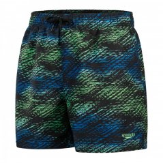 Speedo Printed 13 Water Shorts Junior Boys Black/Blue