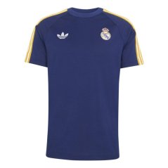 adidas Mens Real Madrid Originals T-Shirt 25/26 Blue