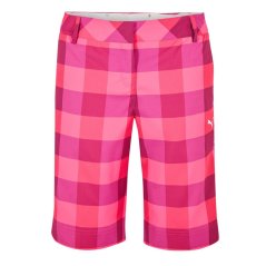 Puma (14) Golf Plaid Tech Short Womens Pink