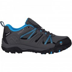 Gelert Horizon Low WP Juniors Walking Shoes Charcoal/Blue