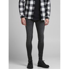 Jack and Jones Men's Spray On Super Skinny Jeans Black Denim