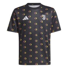 adidas Juventus Pre Match Shirt 2024 2025 Juniors Black