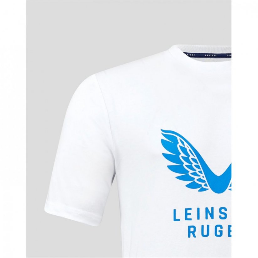 Castore Leinster Rugby Logo T-Shirt 2023 2024 Adults Optic White