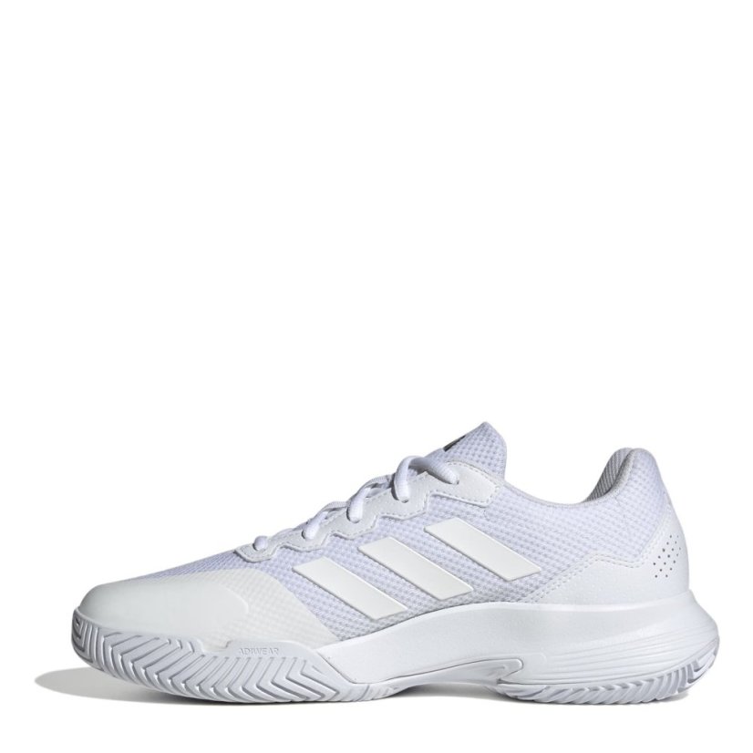 adidas Men's Gamecourt Tennis Shoes White/Mtte Slvr