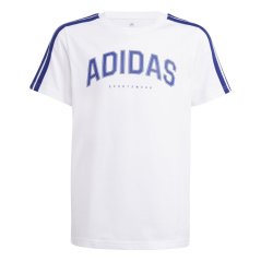 adidas Collegiate Graphic T-Shirt Kids White